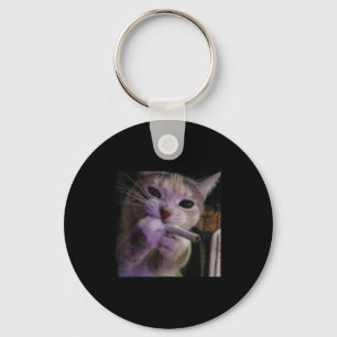 Funny Smoking Cat, Sigaret Kat Gen Z Meme, Cat Sleutelhanger