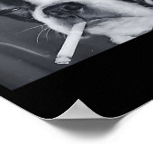 Funny Smoking Dog Meme Cigarette Gen Z Meme Dog Lo Poster (Hoek)