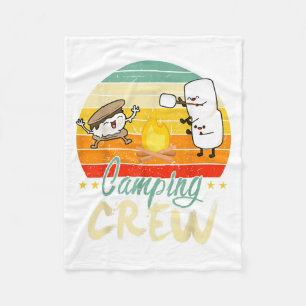 Funny Smore Camping Crew Familie Camper Kind Boy W Fleece Deken