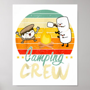 Funny Smore Camping Crew Familie Camper Kind Boy W Poster