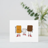 Funny Smores Characters Cartoon Briefkaart (Staand voorkant)