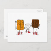 Funny Smores Characters Cartoon Briefkaart (Voorkant / Achterkant)
