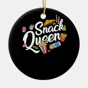 Funny Snack Lover Design voor meisjes Snack Qu Keramisch Ornament