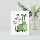 Funny Snail Briefkaart (Staand voorkant)