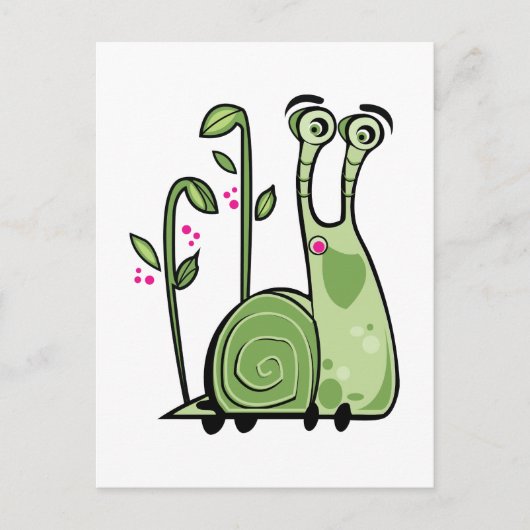 Funny Snail Briefkaart (Voorkant)