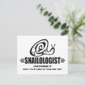 Funny Snail Briefkaart (Staand voorkant)