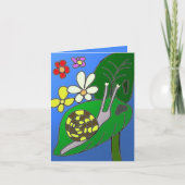 Funny Snail Editable Kaart (Voorkant)