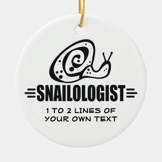 Funny Snail Keramisch Ornament (Voorkant)