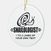 Funny Snail Keramisch Ornament (Links)