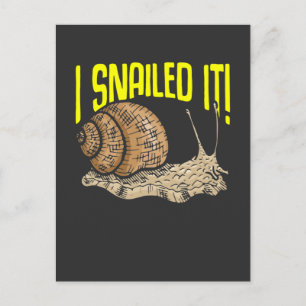 Funny Snail Lover Gardener Slug Pun Briefkaart