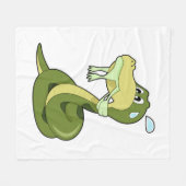Funny Snake Fleece Deken (Voorkant (Horizontaal))