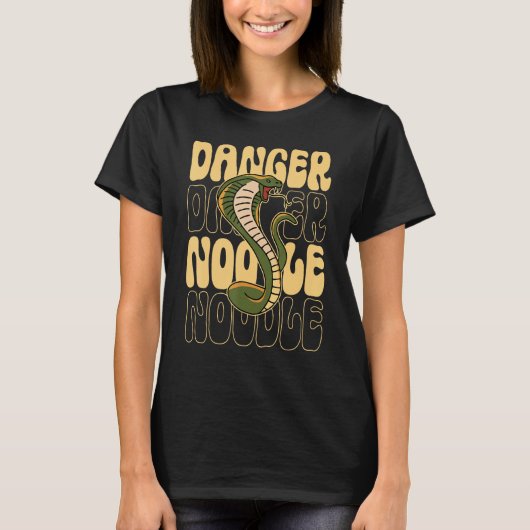 Funny Snake Lover Danger Noodle T-shirt (Voorkant)