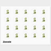 Funny Snake Ronde Sticker (Vel)