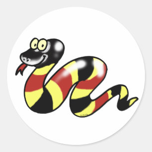 Funny snake ronde sticker