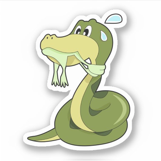 Funny Snake Sticker (Voorkant)