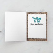 Funny Snarky 40 carte d'anniversaire pour lui (Intérieur)