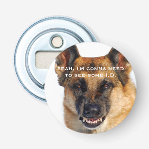 Funny Snarling German Shepherd Bottle Opener