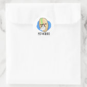 Funny Sneezing Nut Pistachio Pun Ronde Sticker (Tas)