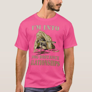 Funny Sniper Camo Long Distance Relatie Pistool L T-shirt