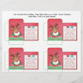 Funny Snoep Packet Reindeer Poop met Gezegde Flyer (Voorkant)