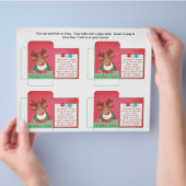 Funny Snoep Packet Reindeer Poop met Gezegde Flyer (Hand)