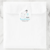 Funny Snow How Snowflakes Are Really Made  Ronde Sticker (Tas)