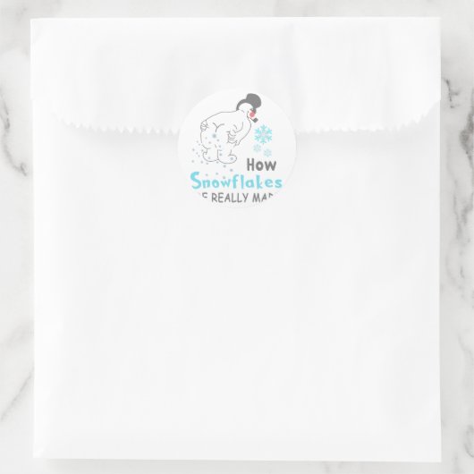 Funny Snow How Snowflakes Are Really Made  Ronde Sticker (Tas)