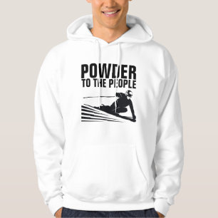 Funny Snow Ski T-shirts, POEDER AAN DE MENSEN Hoodie