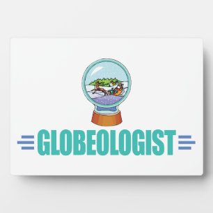 Funny Snow Wereldbol Fotoplaat