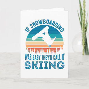 Funny Snowboarding Gift Snowboard Lover Kaart