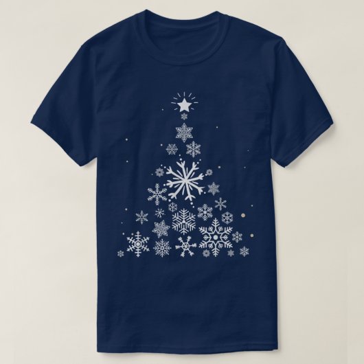 Funny Snowflake Lover kerstboom T-shirt (Design voorkant)