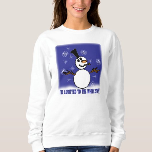 Funny Snowman Addiction Long-Shirt Trui (Voorkant)