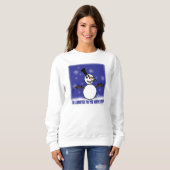 Funny Snowman Addiction Long-Shirt Trui (Voorkant volledig)