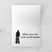 Funny Snowman Ado Carte d'hiver (Intérieur)