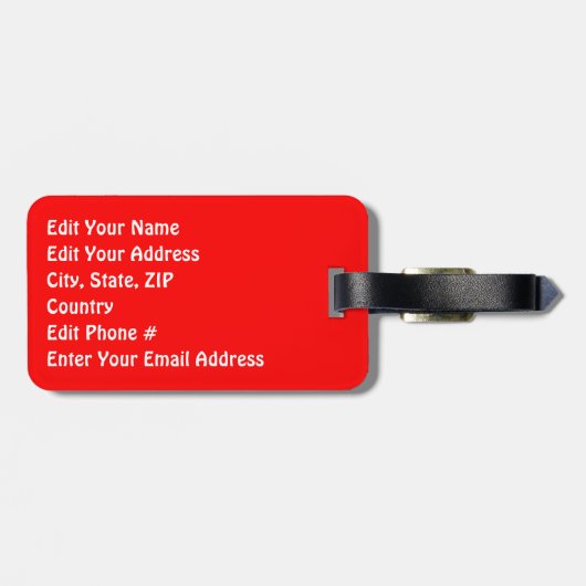 Funny Snowman Bagagelabel (Achterkant horizontaal)