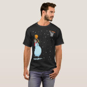 Funny Snowman Basketball T-shirt de Noël (Devant entier)