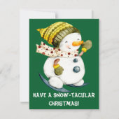 Funny Snowman carte de Noël (Devant)