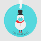 Funny Snowman dans le Masque Visage Noël Personnal (dos)