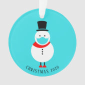 Funny Snowman dans le Masque Visage Noël Personnal (devant)