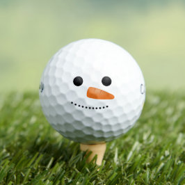 Funny Snowman Face Golfer Gift Golfballen