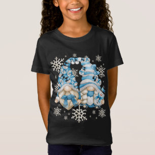 Funny Snowman Gnomies met Snowflakes - Cute Winte T-shirt