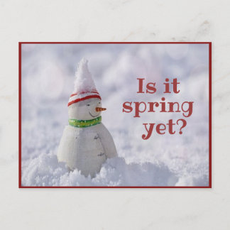 Funny Snowman Greeting Briefkaart