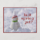 Funny Snowman Greeting Briefkaart (Voorkant)