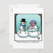 Funny Snowman Humor Holiday Briefkaart (Voorkant / Achterkant)