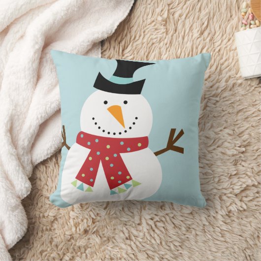 Funny Snowman-kerstpas Kussen (Deken)
