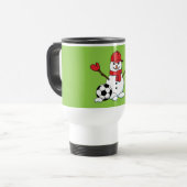 Funny Snowman met Voetbal Reisbeker (Voorkant links)