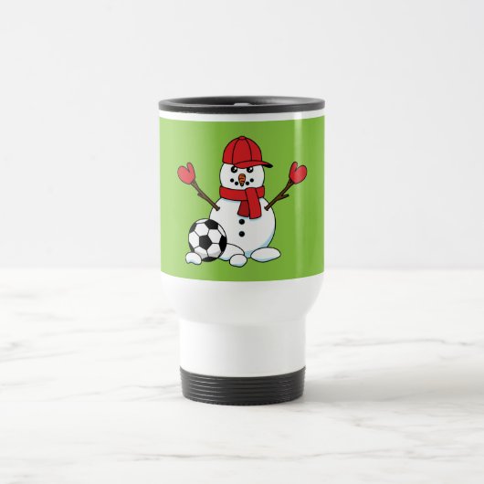 Funny Snowman met Voetbal Reisbeker (Center)