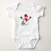 Funny Snowman met Voetbal Romper (Voorkant)