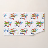Funny Snowman Penguin Gold Parties scintillant Joy (Serviette à main)