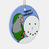 Funny Snowman Quaker Paraket Ornament (Rechts)